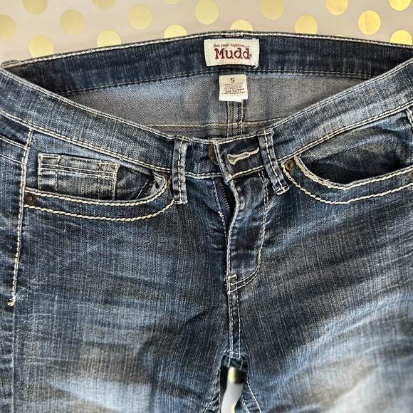 Mudd Blue Straight Leg Jeans with Vintage Wash - Picture 2 of 3